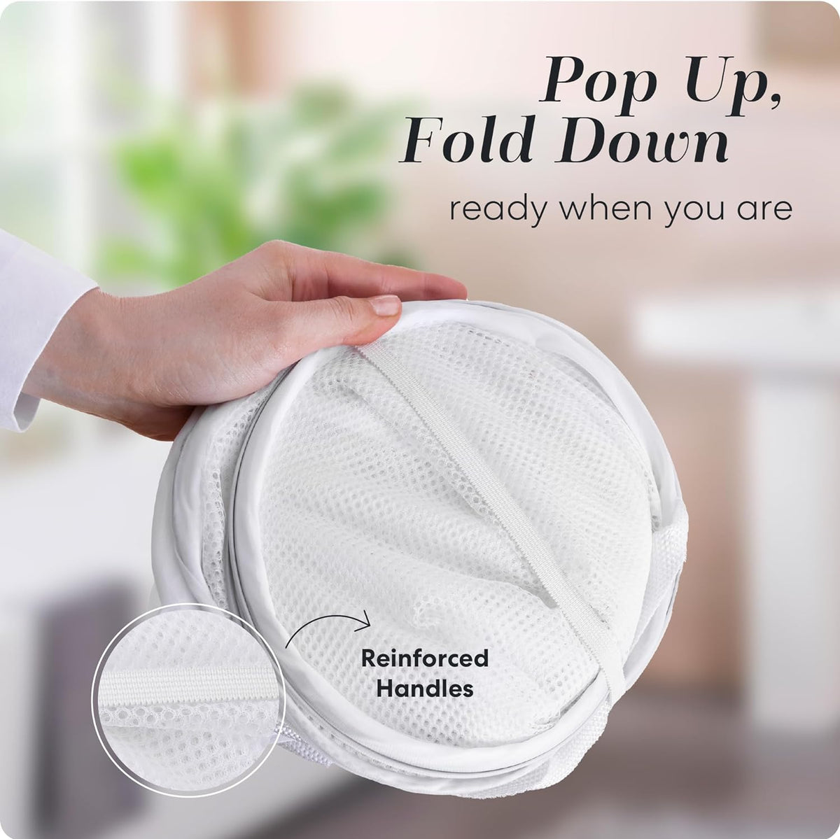 Handy Laundry Pop Up Laundry Hamper, 71L, White - view 3
