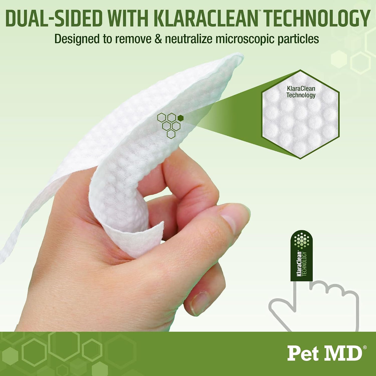 Pet MD Dog Ear Cleaning Finger Wipes, 50 Count - view 5