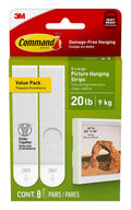 Command X-Large Picture Hanging Strips - 8 Pairs, White