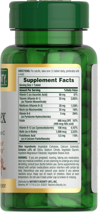 Nature's Bounty Super B-Complex with Vitamin C and Folic Acid - view 6