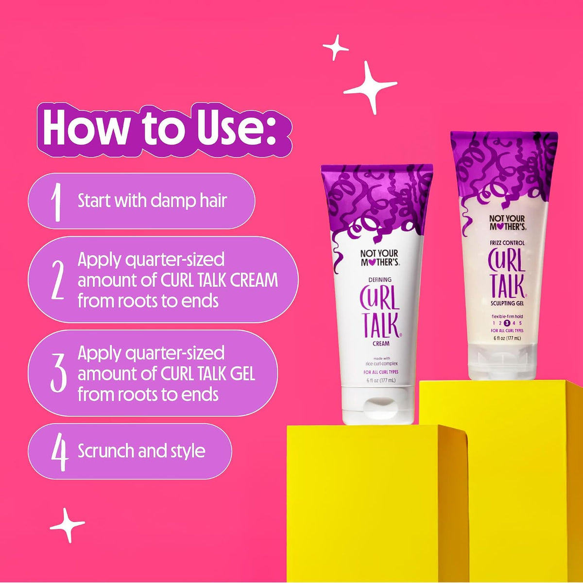 Not Your Mother's Curl Talk Gel and Defining Cream 6 fl oz, Pack of 2 — alternate product view