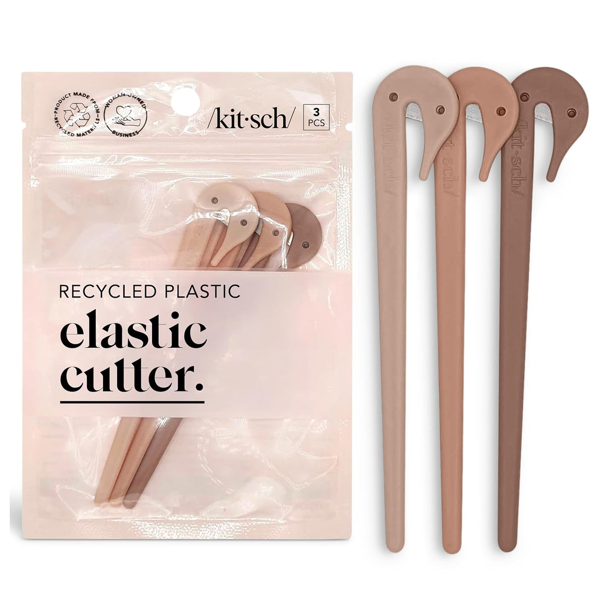 Kitsch Hair Tie Cutter Tool, Multicolour, Set of 3 — product view