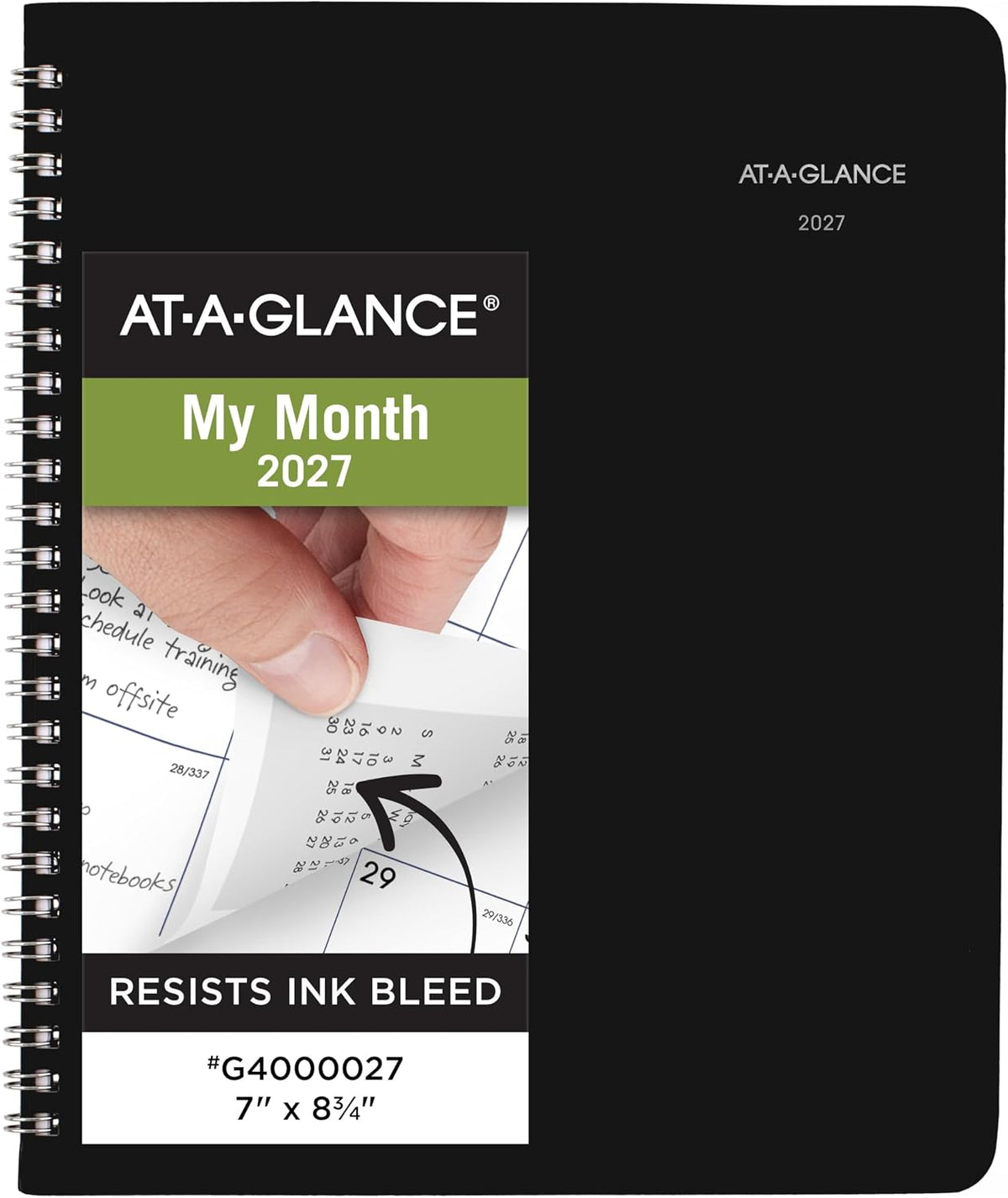 AT-A-GLANCE 2027 DayMinder Monthly Planner, 7 x 8.75 Inch, Black — product view