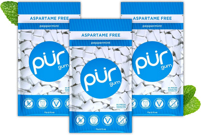 PUR Gum Peppermint Xylitol Chewing Gum 165 Count