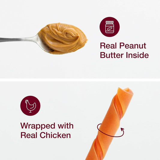 SmartBones Smart Twist Sticks with Peanut Butter - 50 Count - view 2