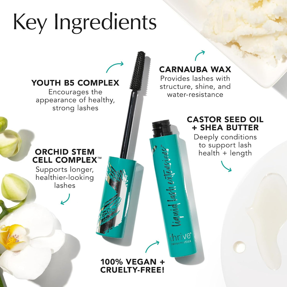Thrive Causemetics Liquid Lash Extensions Tubing Mascara, Brown Black - view 6