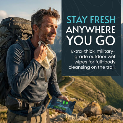 Combat Wipes ACTIVE Outdoor Wet Wipes, 25 Count - view 2