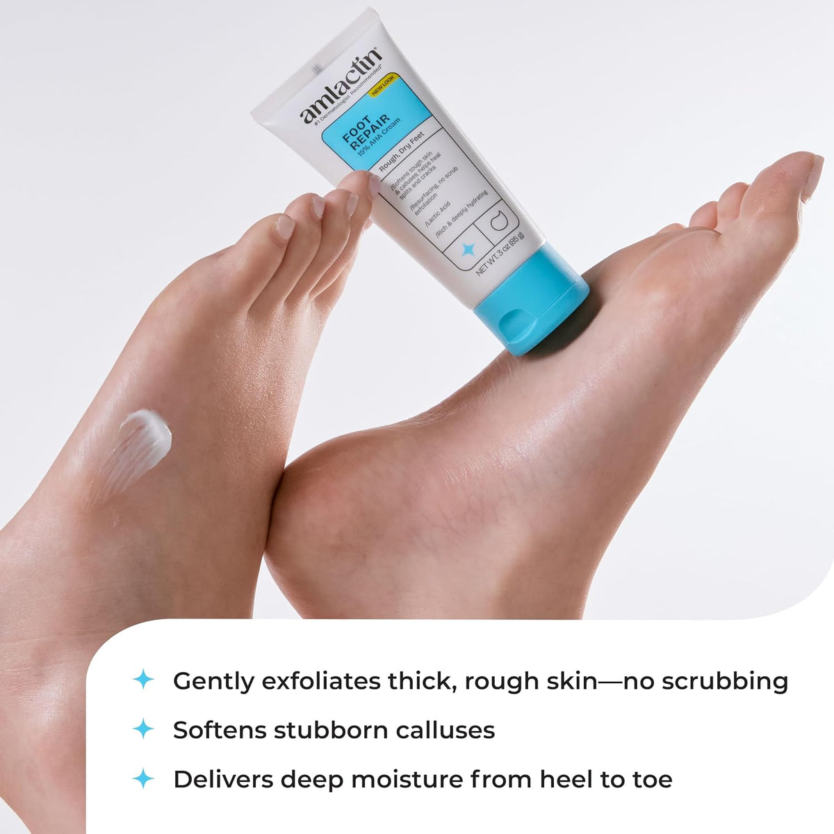 AmLactin Foot Repair Foot Cream with 15% Lactic Acid, 3 oz (85 g) Tube - view 3