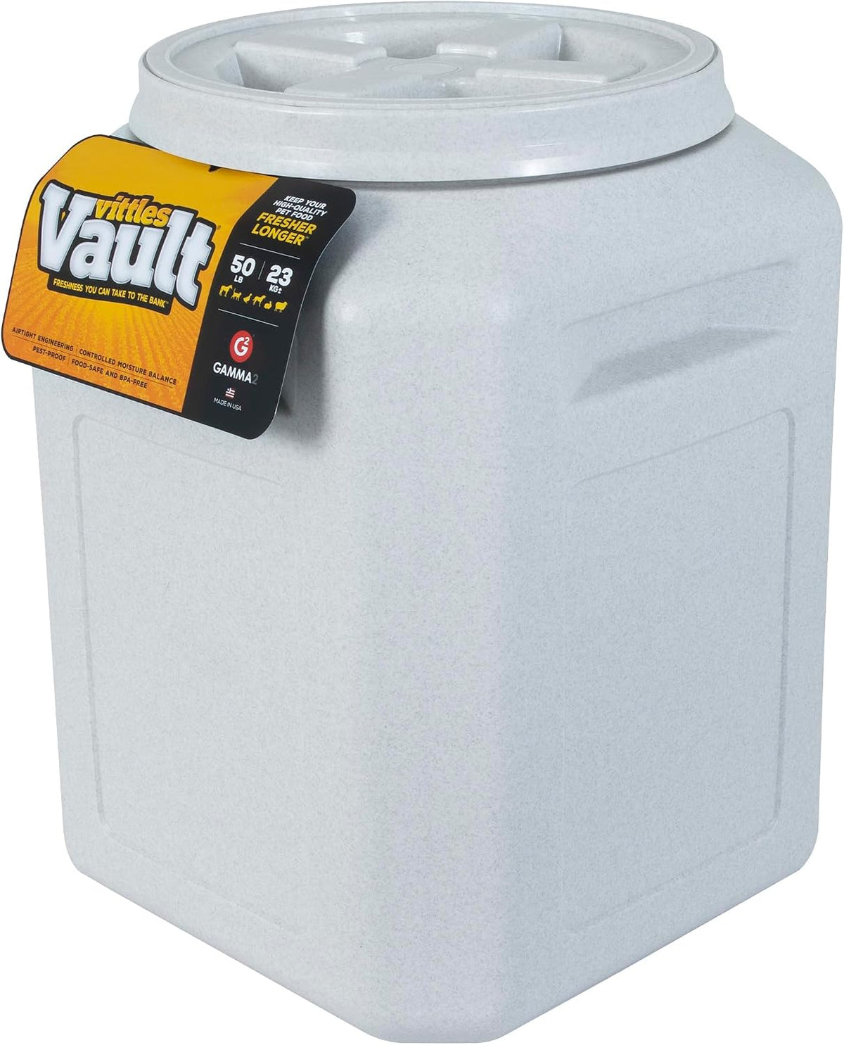 Gamma2 Vittles Vault Airtight Pet Food Storage Container with Scoop, 50 lb - view 3