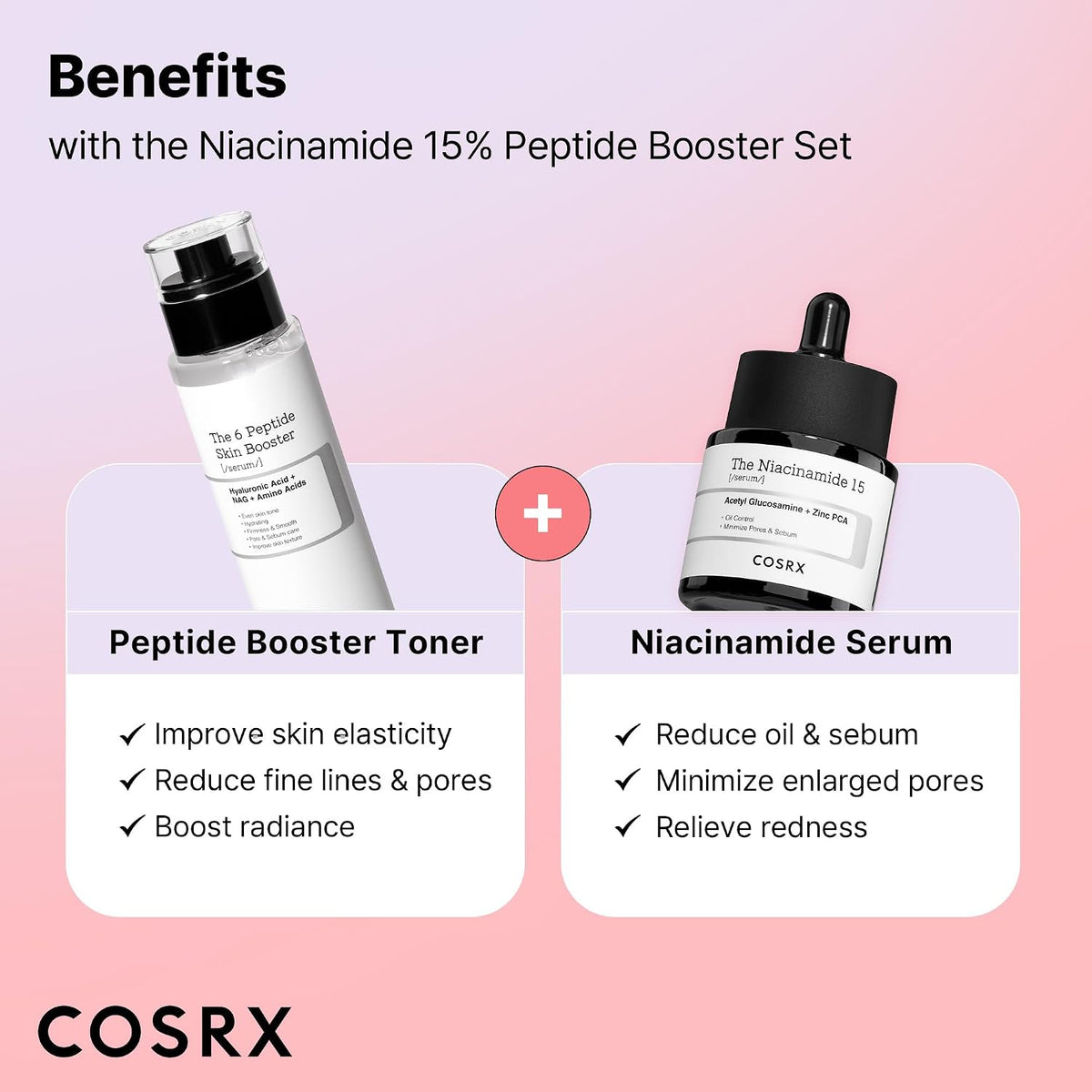 COSRX Niacinamide 15% Serum and Peptide Booster Toner Set - view 4