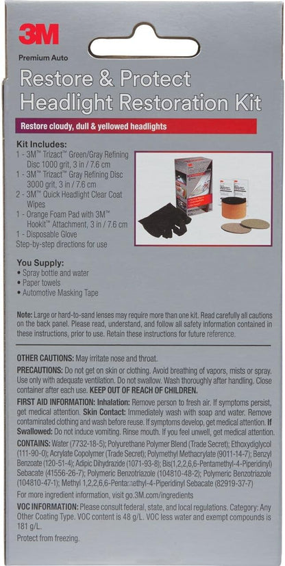 3M Auto Restore and Protect Headlight Restoration Kit (39194) - view 3