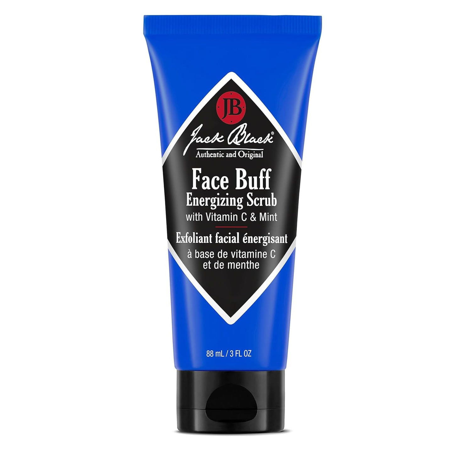 Jack Black Face Buff Energizing Scrub 177ml (6 fl oz) – Pre-Shave Exfoliating Face Wash for Men