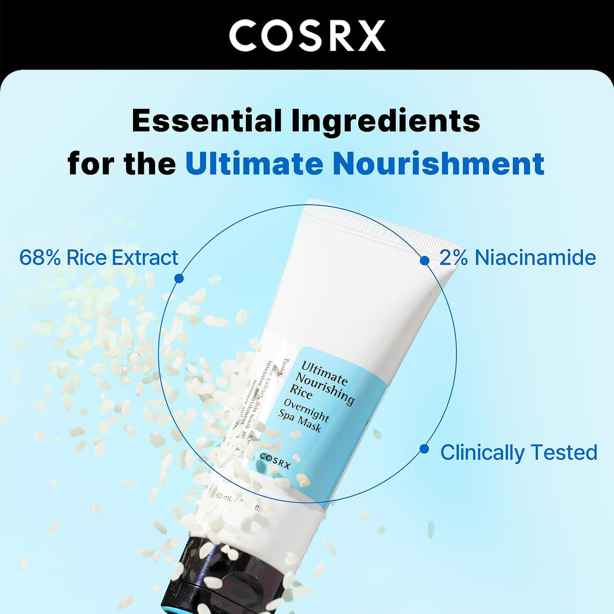 COSRX Ultimate Nourishing Rice Overnight Spa Mask 60 ml (2 fl oz) — alternate product view