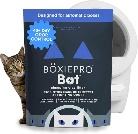 BoxiePro Bot Probiotic Clumping Cat Litter for Automatic Litter Boxes, 16 lb