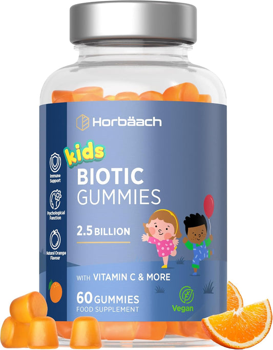 Horbaach Biotic Gummies for Kids - Orange Flavour