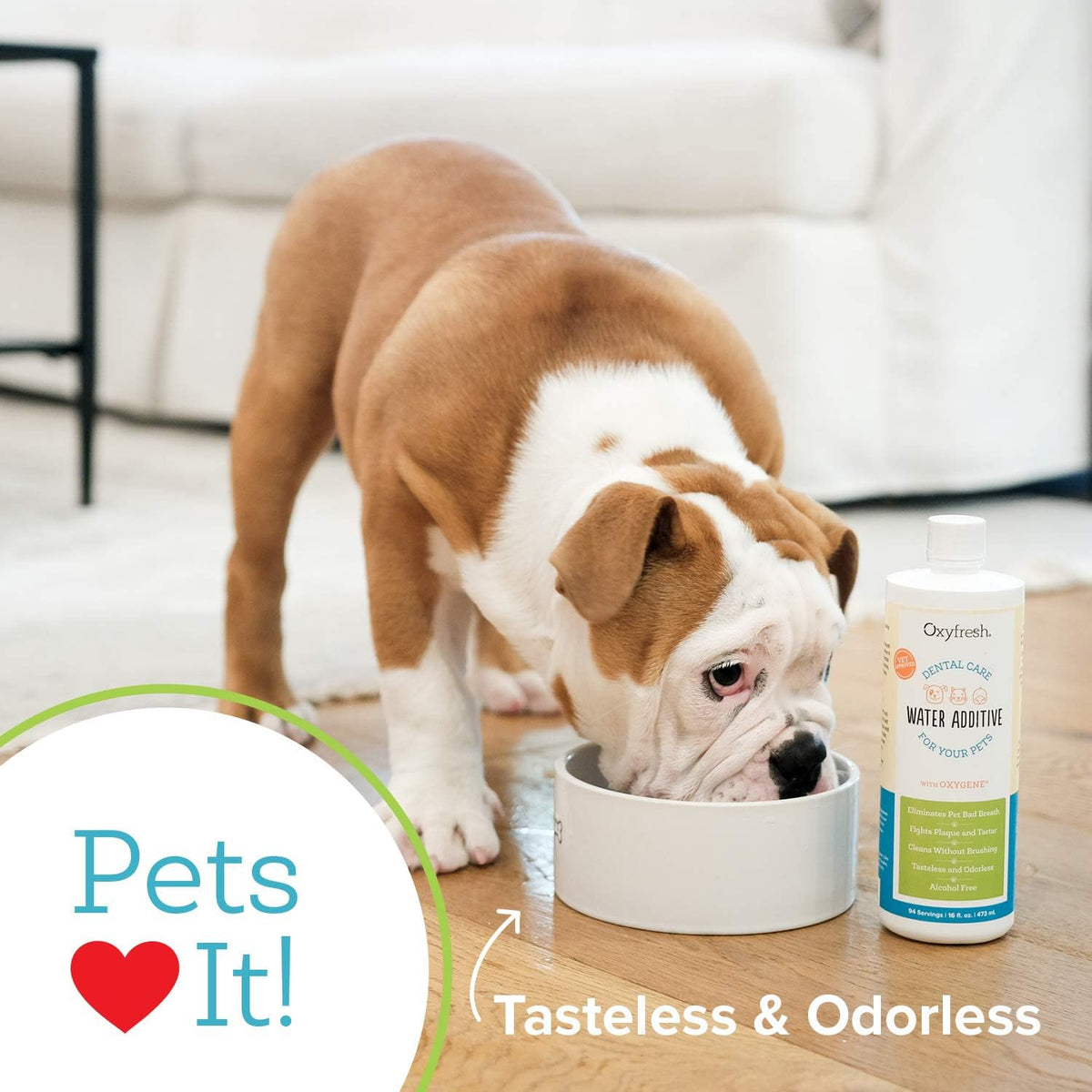 Oxyfresh Premium Pet Dental Care Water Additive for Cats and Dogs, No Brushing - view 2