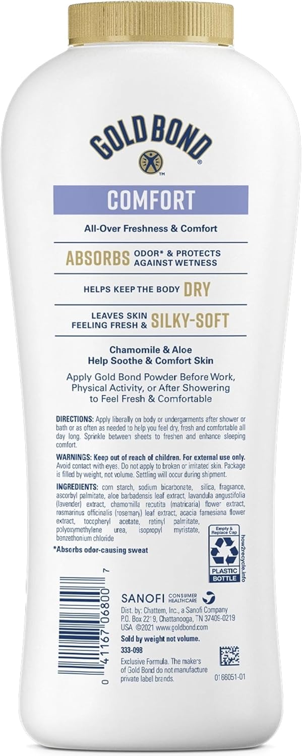 Gold Bond Ultimate Comfort Talc-Free Body Powder with Aloe, 10 oz, Pack of 12 - view 3