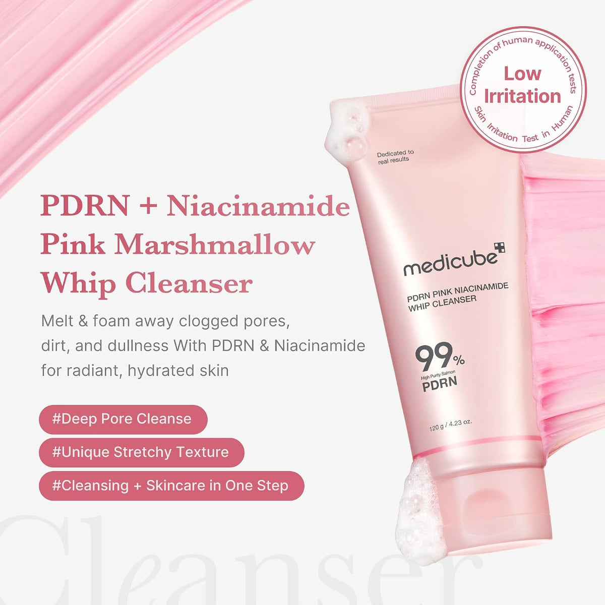 Medicube PDRN Marshmallow Whip Cleanser, Hydrating Facial Foam - view 2