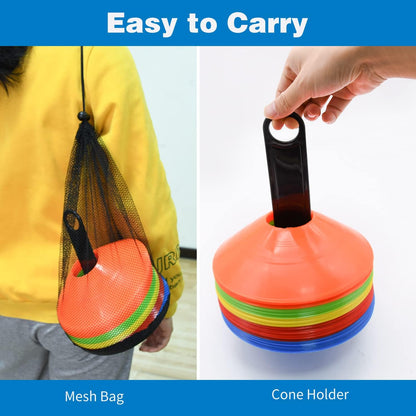 FGBNM Disc Cones, 25 Pack in 5 Colours with Carry Bag and Holder - view 4