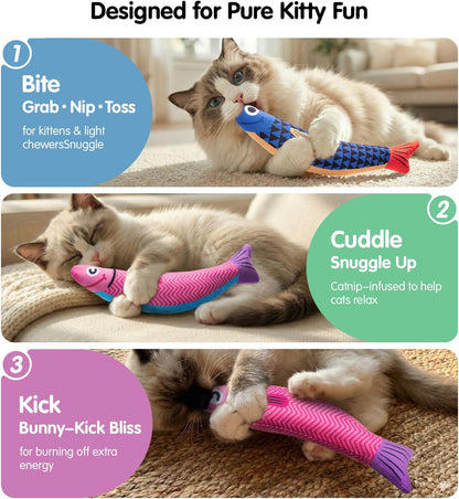 PetBusy Catnip and Silvervine Fish Kicker Cat Toy - view 5
