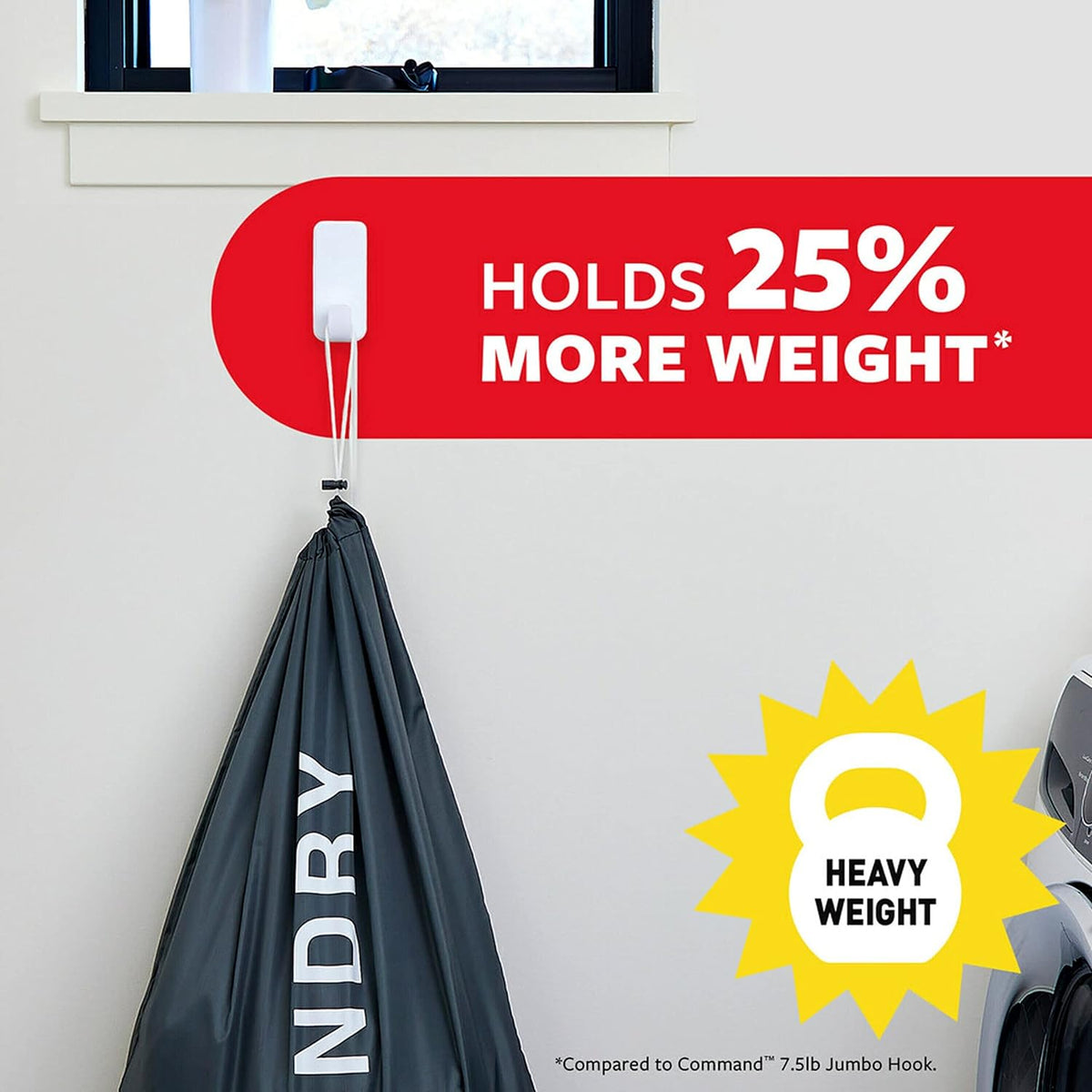Command XL Heavyweight Wall Hooks, White, 10 lb, Pack of 2 - view 4