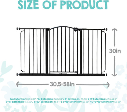 Regalo Extra Wide Baby Gate, 30.5 to 58 Inch - view 2