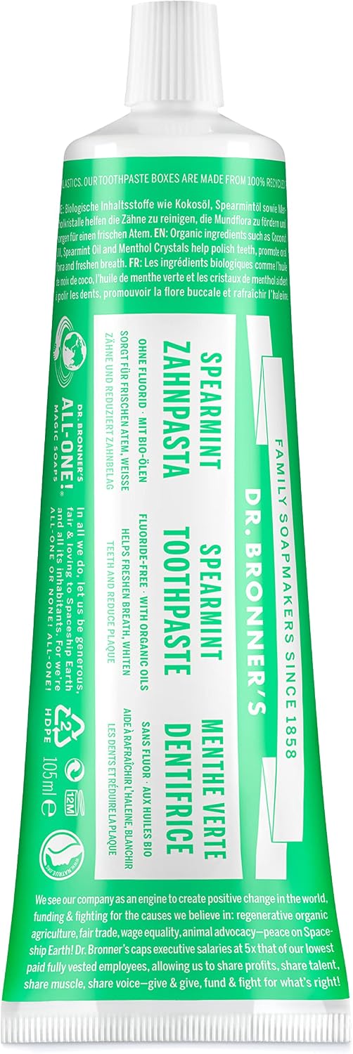 Dr. Bronner's All One Spearmint Toothpaste 105 ml Pack of 2 - view 2