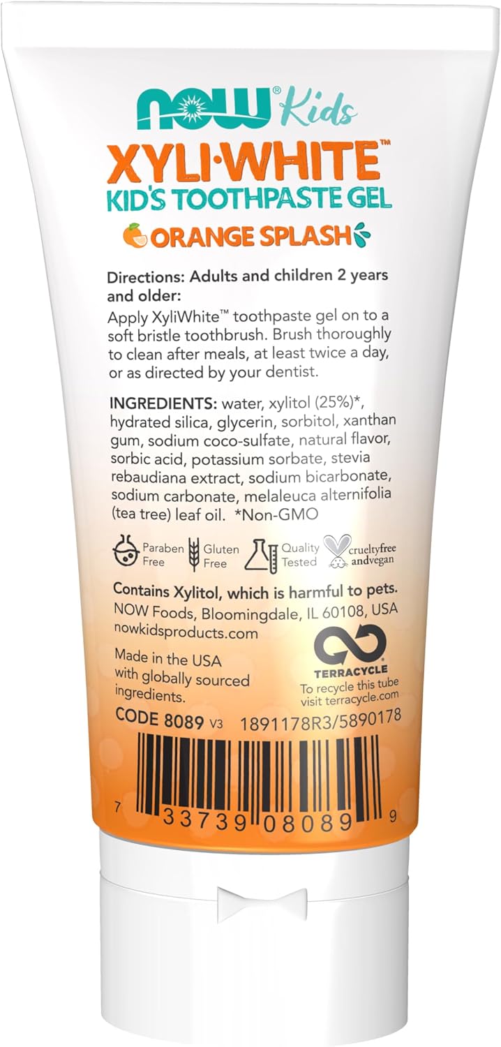 NOW Kids Xyliwhite Orange Splash Toothpaste Gel 85 g (3 oz) - view 2