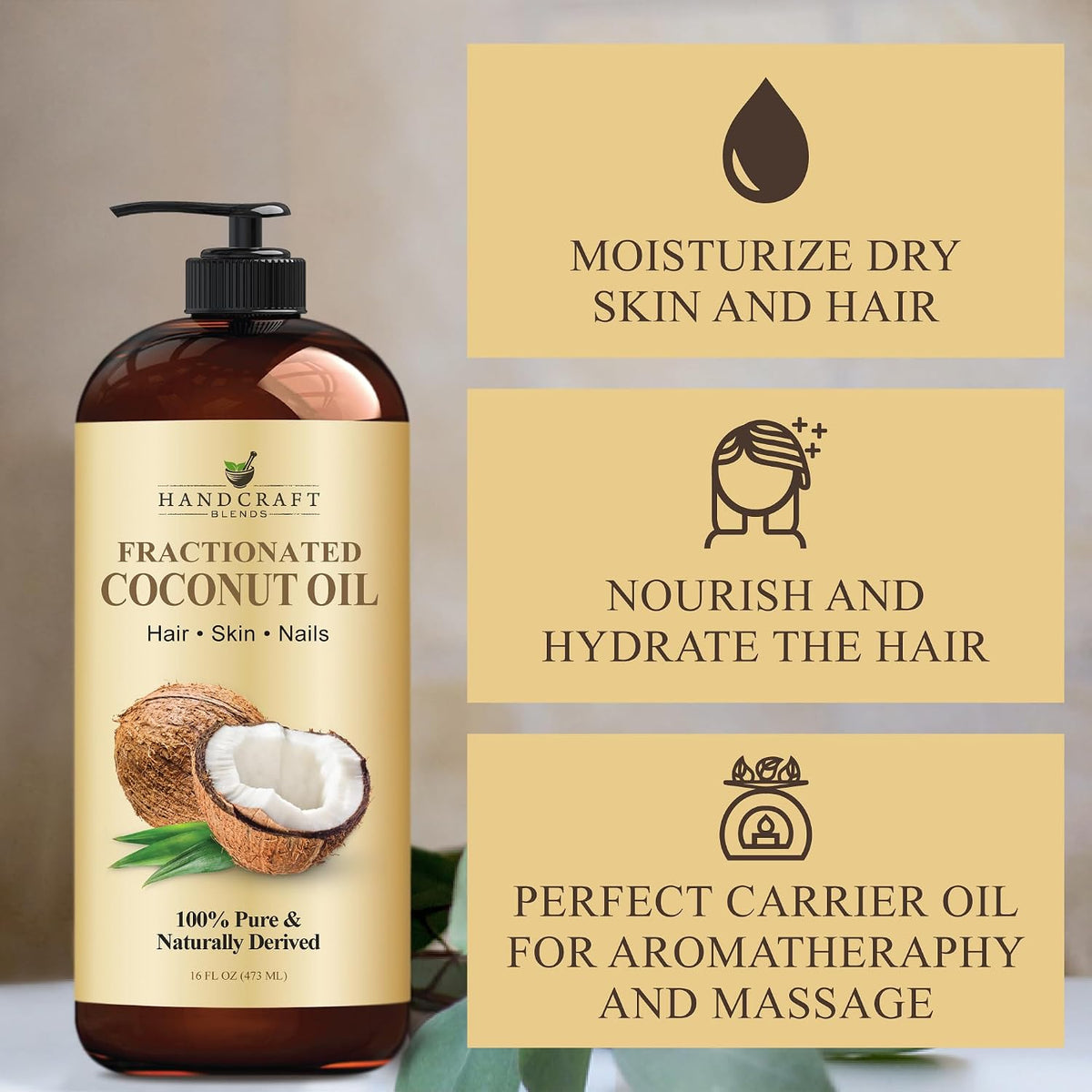 Handcraft Blends Fractionated Coconut Oil 473 ml - view 6