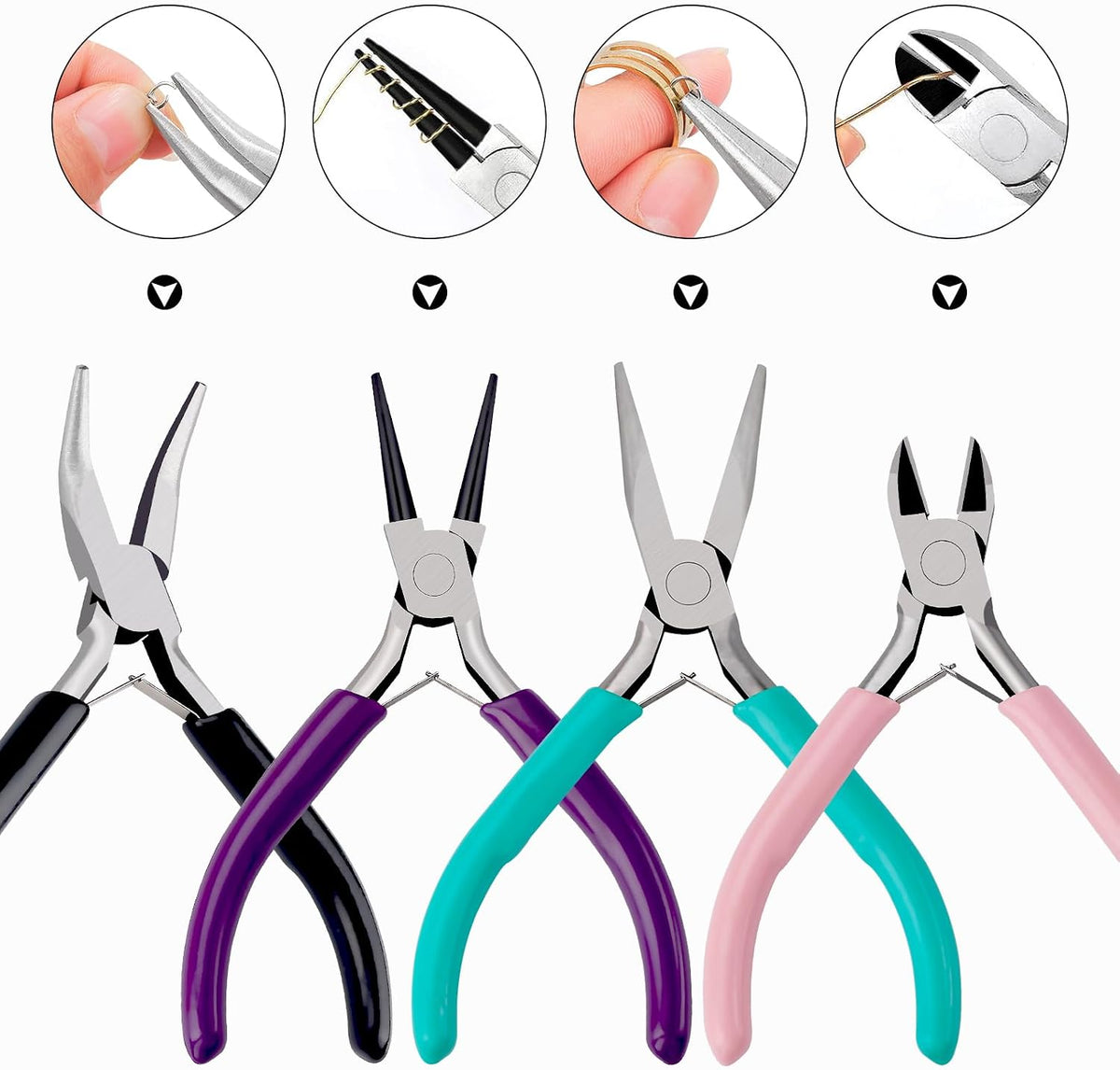 URSKYTOUS 4-Piece Jewellery Pliers Set for Jewellery Making - view 6
