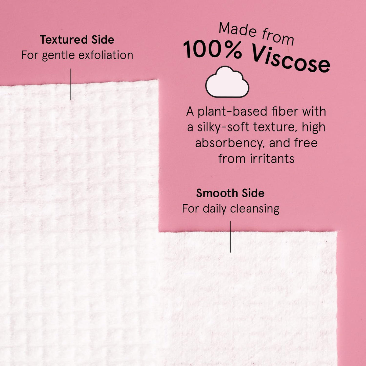 grace & stella Disposable Face Towels XL, 60 Count - view 5