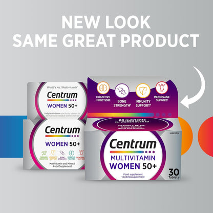 Centrum Women 50+ Multivitamin Tablets, 23 Nutrients, 30 Count - view 2