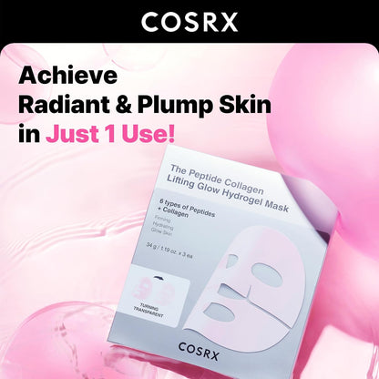 COSRX Peptide Collagen Lifting Glow Hydrogel Face Masks, Pack of 3 - view 3