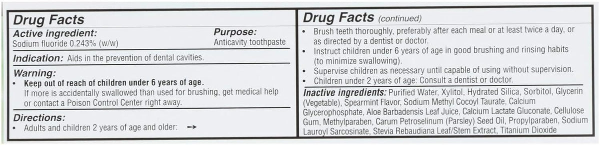 Spry Natural Xylitol Toothpaste with Fluoride Spearmint 141 g - view 4