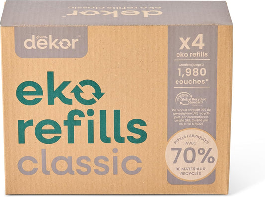 Diaper Dekor Classic Pail Refills, 4 Count, Unscented