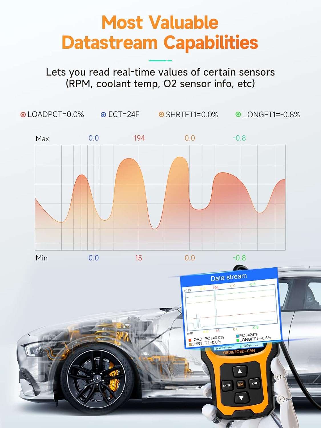 ANCEL AD410 Enhanced OBD2 Scanner Code Reader - view 6