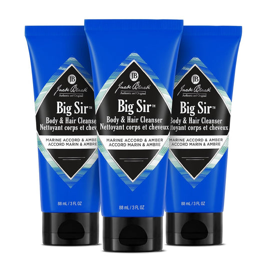 Jack Black Big Sir 2-in-1 Body Wash & Shampoo, 3 x 90 ml