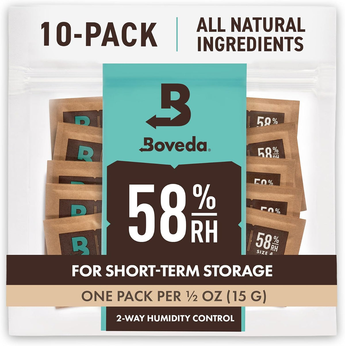 Boveda 58% Two-Way Humidity Control Packs Size 4 (Pack of 10) — product view