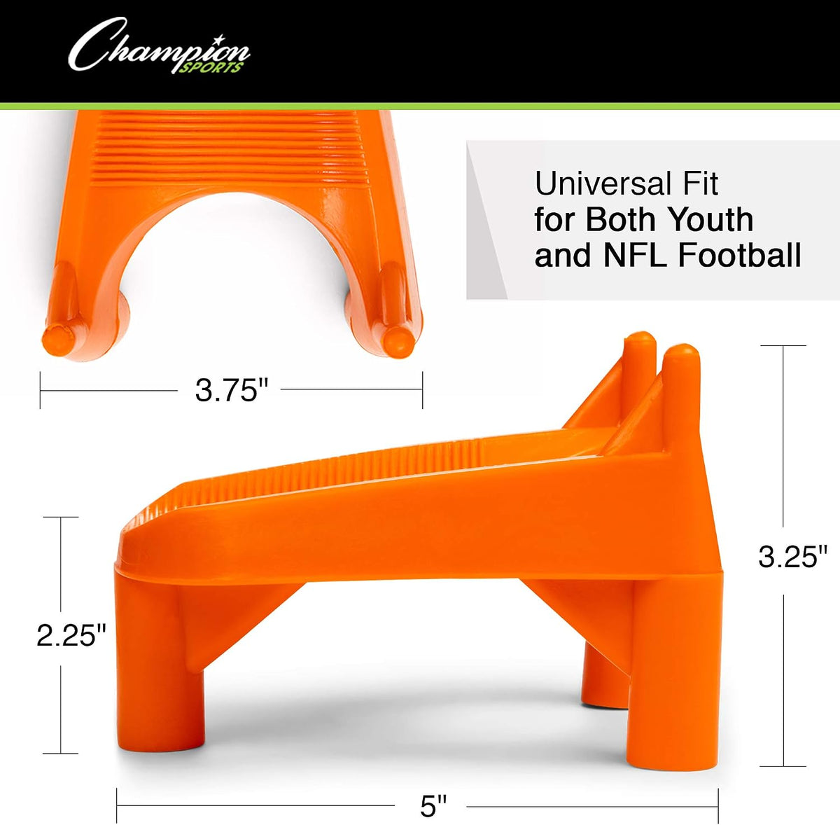 Champion Sports Heavy Duty Football Kicking Tee, 2 Inch, Orange - view 3