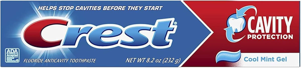 Crest Cavity Protection Toothpaste Gel, Cool Mint 8.2 oz, Pack of 3 — product view