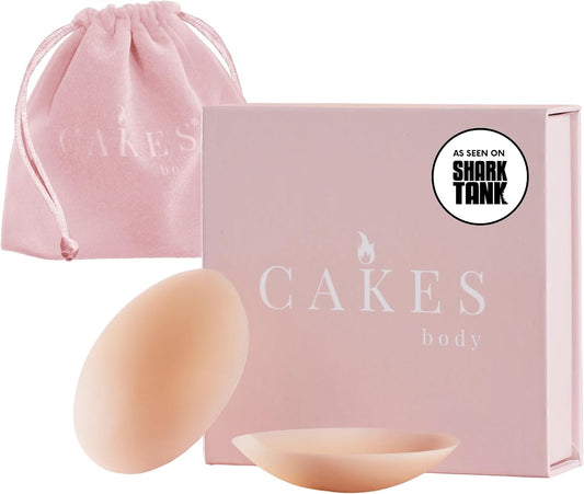 CAKES Body Non-Adhesive Circle Nipple Covers, Reusable Silicone