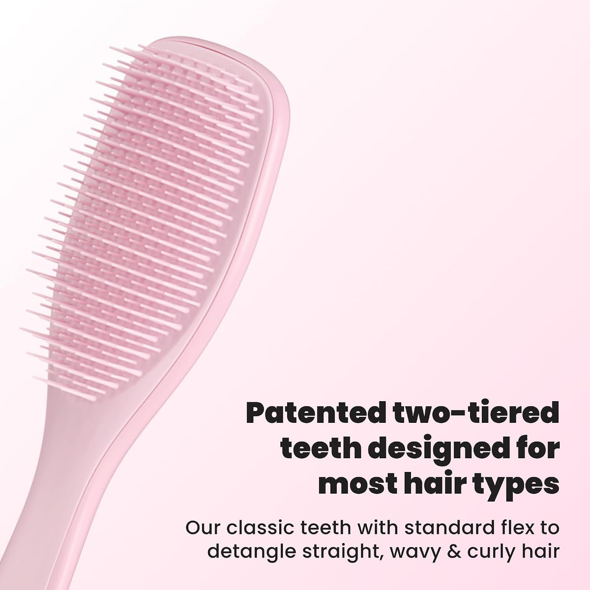 Tangle Teezer Ultimate Detangler Brush, Straight to Wavy, Millennial Pink — alternate product view