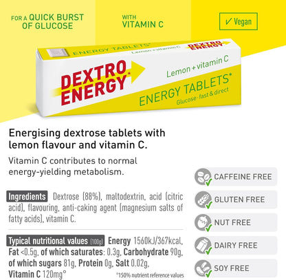 Dextro Energy Lemon Glucose Tablets 14 Count (Pack of 24) - view 4