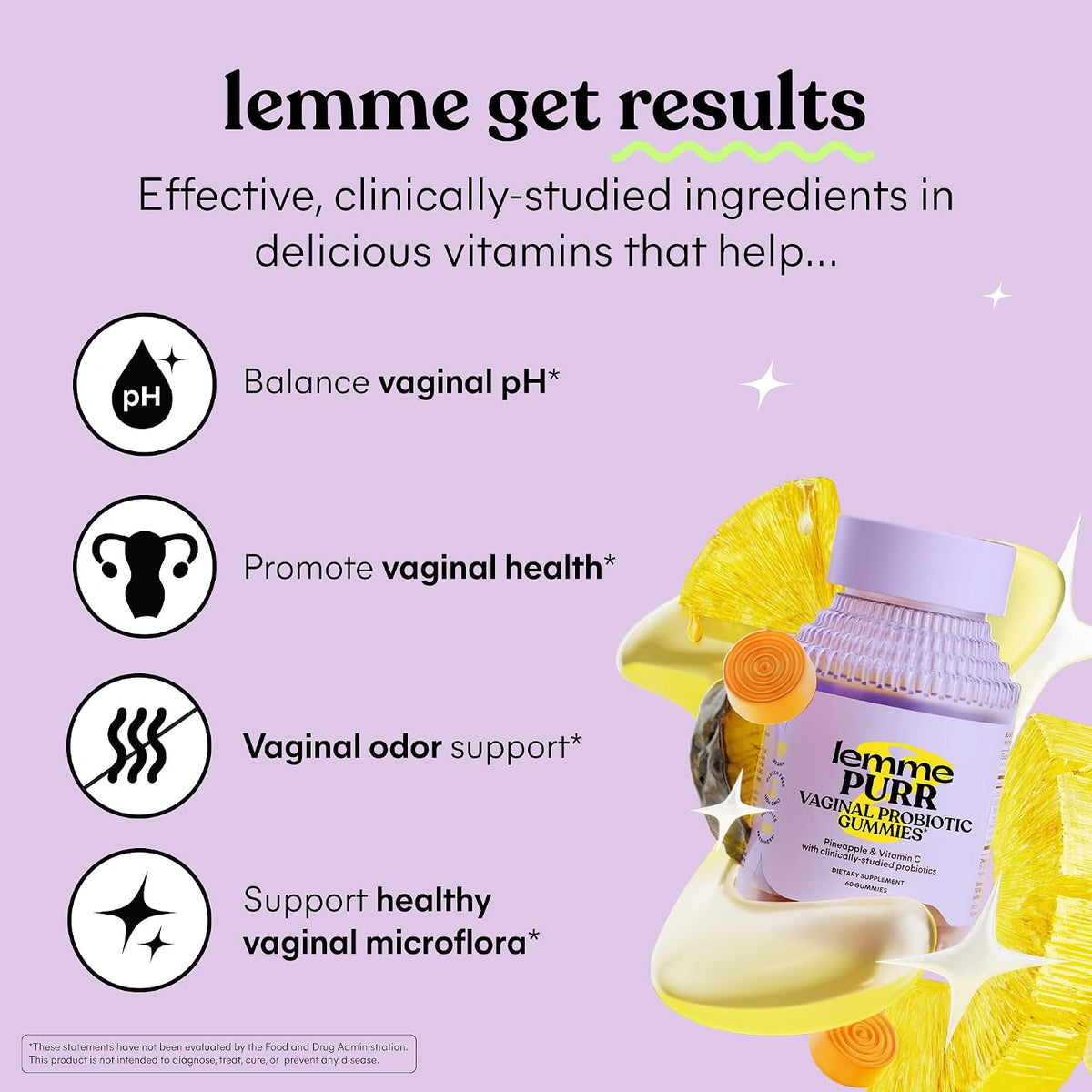 Lemme Purr Vaginal Probiotic Gummies for Women, 30-Day Supply — alternate product view