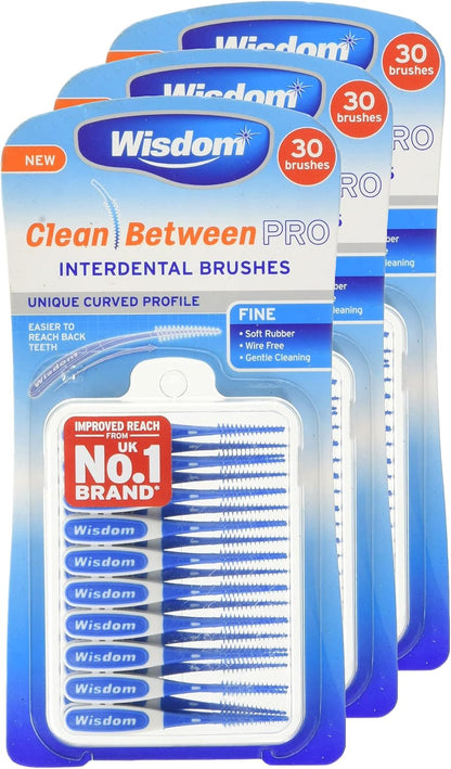 Wisdom Clean Between Pro Interdental Brushes Fine, Pack of 3, 90 Count - view 3