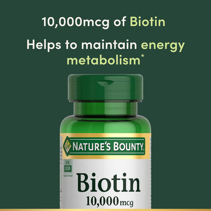 Nature's Bounty Biotin 10,000 mcg, 120 Rapid Release Softgels - view 3