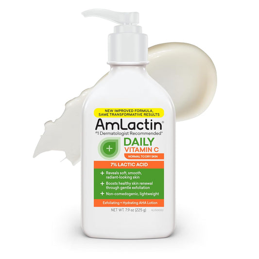 AmLactin Daily Vitamin C Lotion, 7% Lactic Acid, 224 g (7.9 oz)