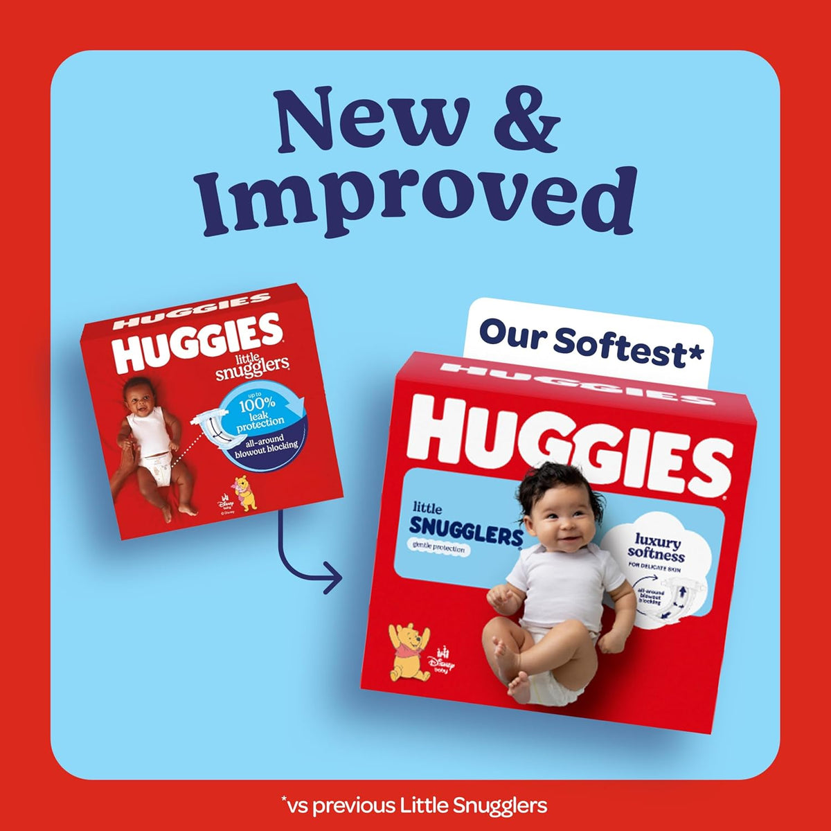 Huggies Little Snugglers Nappies, Size 2, 186 Count (3 Packs of 62) - view 3