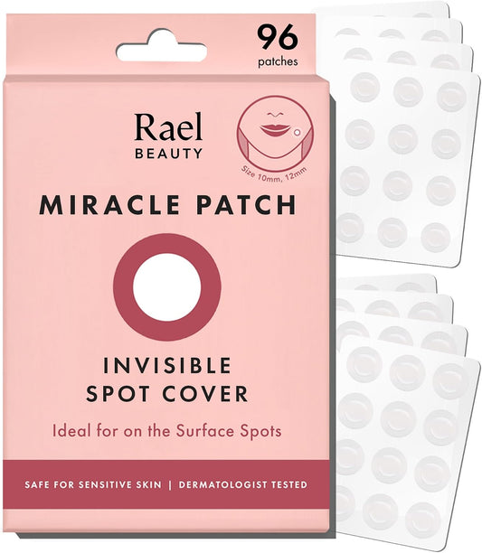 Rael Miracle Invisible Pimple Patches, 96 Count in 2 Sizes