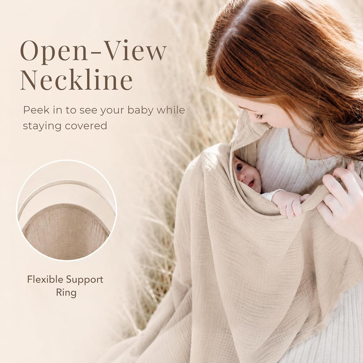 Konssy Muslin Nursing Cover with Rigid Hoop - view 4